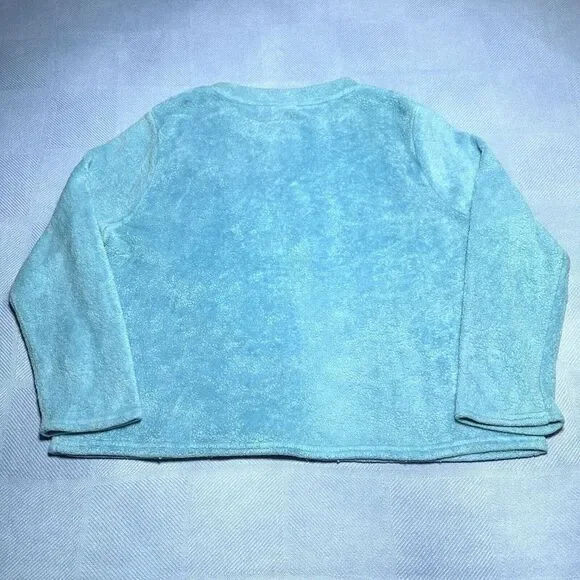 Disney 100th Anniversary Stitch Face Baby Blue Fleece Pajama Sweater‎ Women's 2X - Picture 7 of 10